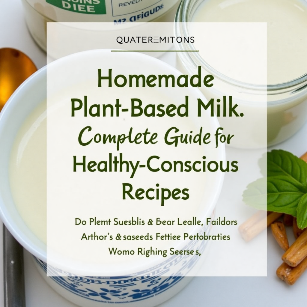 Homemade Plant-Based Milk: A Complete Guide for Health-Conscious Recipes